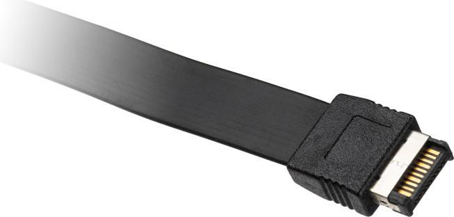 Produktbild InLine Slotblende USB Typ-C zu USB 3.1 Frontpanel Key-A intern (0.30 m, USB 3.2 Gen 2)