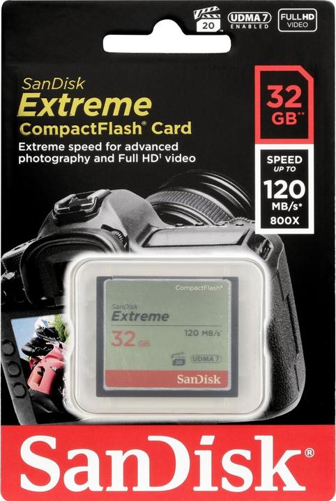 Actual product image SanDisk Extreme Compact Flash (32 GB, CF)