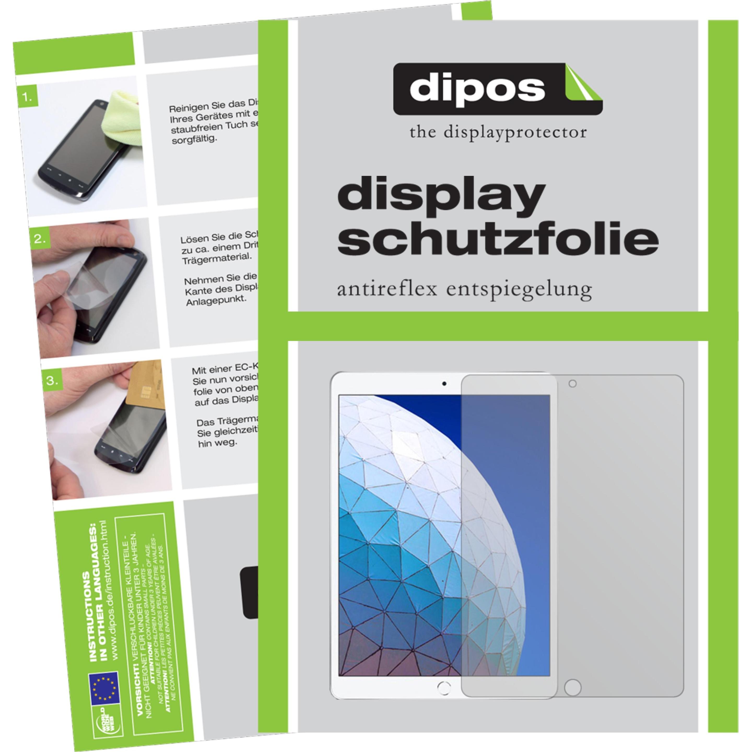 Dipos Displayschutzfolie Antireflex (2 Stück, iPad Air 2019 (3. Gen)), Tablet Schutzfolie