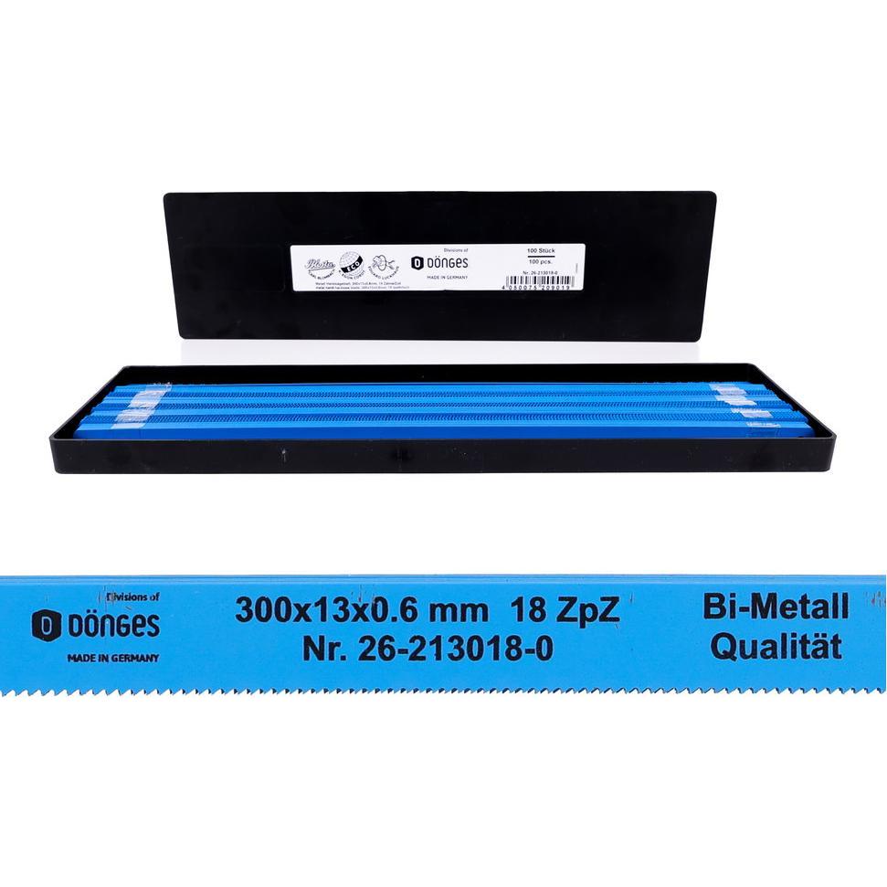 Dönges, Sägeblatt, MetallsÃ¤geblatt HSS Bi-PROFI, einseitig, 18 ZpZ, 300 x 13 x 0,63 mm, blau