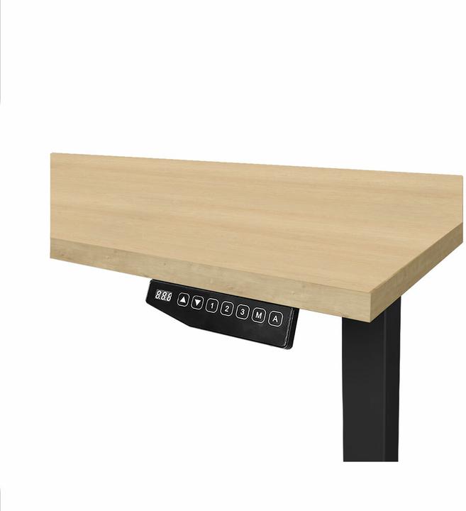 Immagine prodotto Contini höhenverstellbarer Bürotisch 160 x 80 cm Ahorn Natur / Gestell schwarz