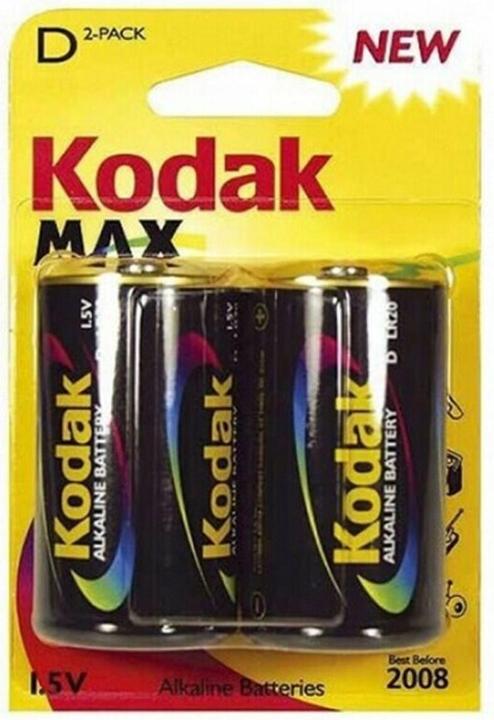 Image du produit Kodak Max Batterie Alcaline D Lr20 2 Unité (2 pcs, D)