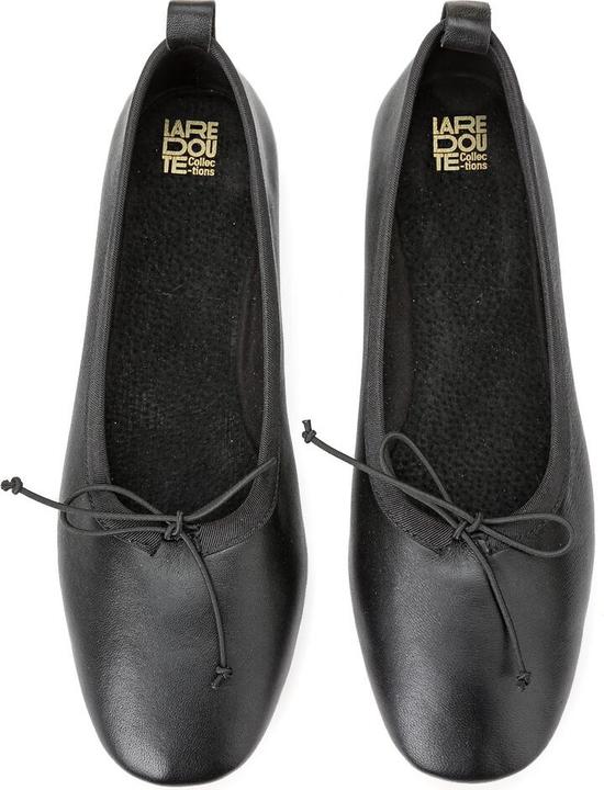 Actual product image La Redoute Collections Leather ballerinas with bow (42)