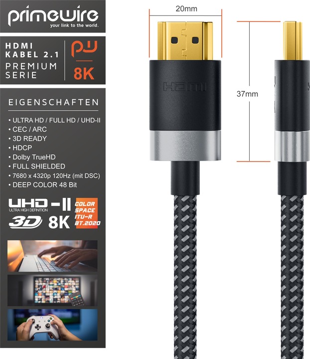 Actual product image Primewire HDMI (Typ A) — HDMI (Typ A) (5 m, HDMI)