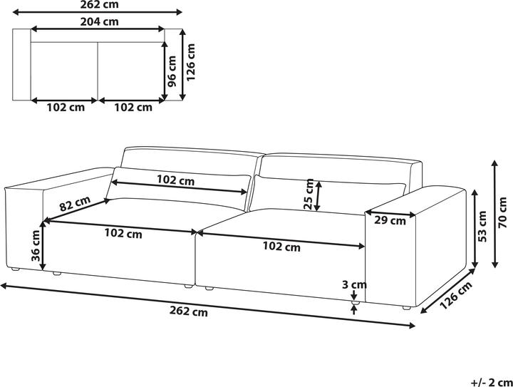 Actual product image Beliani Hellnar (2 person sofa)