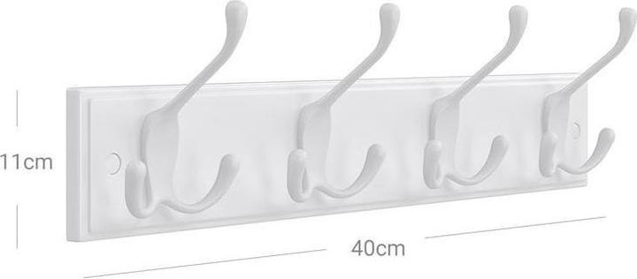 Produktbild Songmics Garderobe mit 4 Haken 40 cm x 11