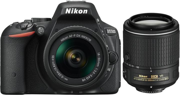Nikon D5500 Kit double zoom (24.20 Mpx, APS-C / DX)