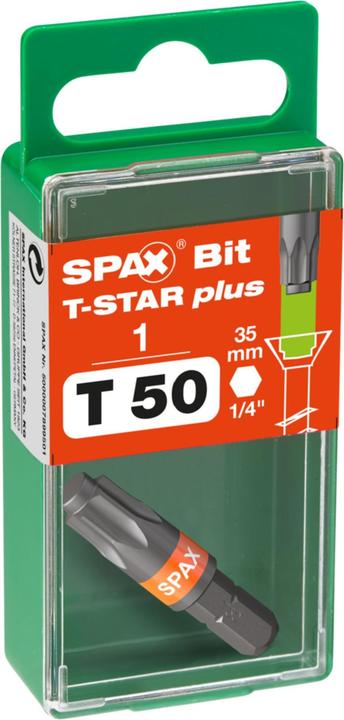 Productafbeelding Spax BIT T-STAR PLUS T50 35mm S (Zeskantbus TX)
