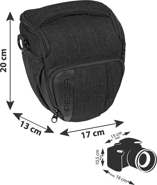 Produktbild Pedea Kameratasche Gr. M FASHION Foto Tasche, schwarz (Kamera Schultertasche)