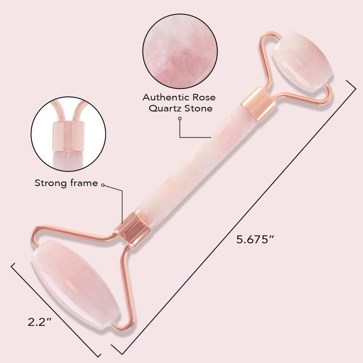 Actual product image Kitsch Face roller rose quartz