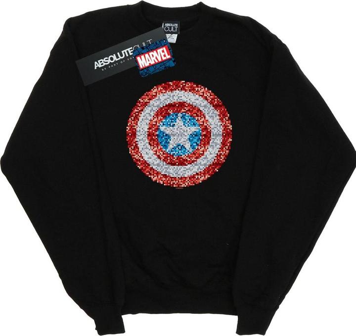 Immagine prodotto Captain America Pixelated Shield Felpa Ragazze (140, 146)