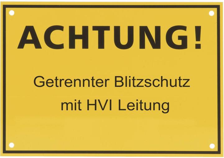 Dehn HWS 300X200 AGBS HVI DE K Notice sign ATTENTION! Separate lightning protection