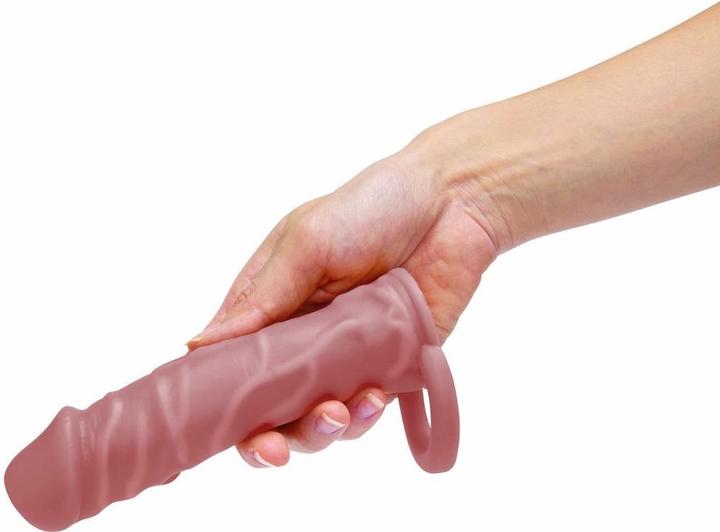 Image du produit Sizeup size up silicone realistic penis extender with ball loop tan