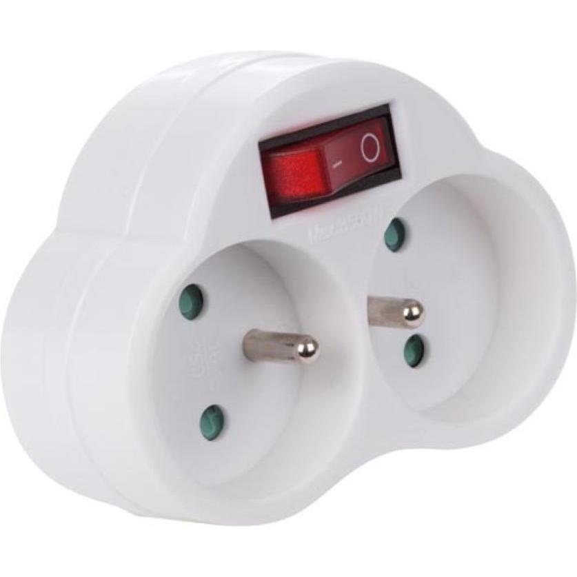 Velleman, Steckdosenleiste, Zwischensteckdose - Ein/Aus-Schalter - Schutzkontakt - Stecker-Typ E (Französisches System) ...