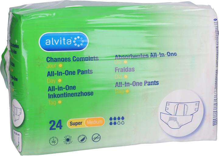 Produktbild Alvita All-in-One Inkontinenzhose Super Medium Tag, 24 St (24 x)