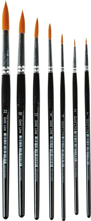 Produktbild Creativ Company Ronde Penselen - 7 maten, 84st. (7 mm)