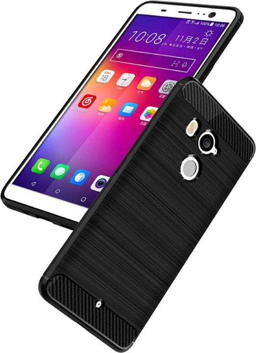 Actual product image König Design Case Mobile Protection for HTC U11 Plus Case Cover Bumper Carbon Optics Cases Black (HTC U11+, OnePlus X)