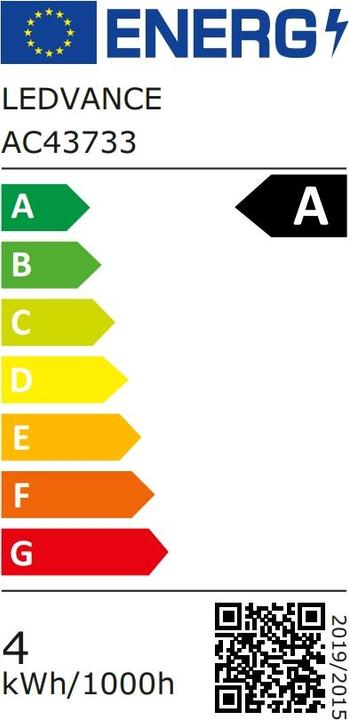 Energie-Label Ledvance LED globe95 mat 840lm 4W/830 (60W) E27 energiklasse A (E27, 4 W, 840 lm, 1 x, A)