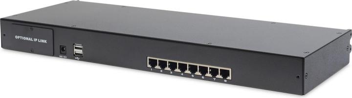 Produktbild Digitus Modulare Konsole mit 483cm 19Zoll TFT 8 Port Cat.5 KVM & Touchpad deutsche Tastatur RAL 9...