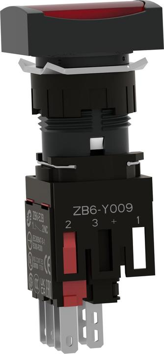 Actual product image Schneider Electric Illuminated push-button, red Ř 16, flat, without XB6DW4B2B