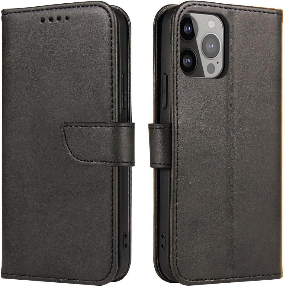 Hurtel Magnet Case elegant bookcase type case with kickstand for iPhone 13 Pro Max black (Apple iPhone 13 Pro Max), Smar...