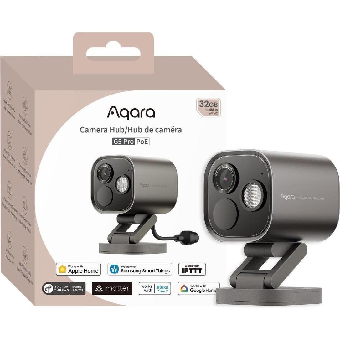 Aqara AQAZCH-C03D G - Camera Hub G5 Pro Grey (Zigbee, PoE), Telecamera di rete