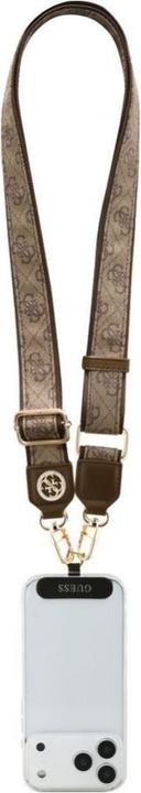 Actual product image Guess Universal lanyard CBDY 4G Tether Patch Strass Metal Logo brown