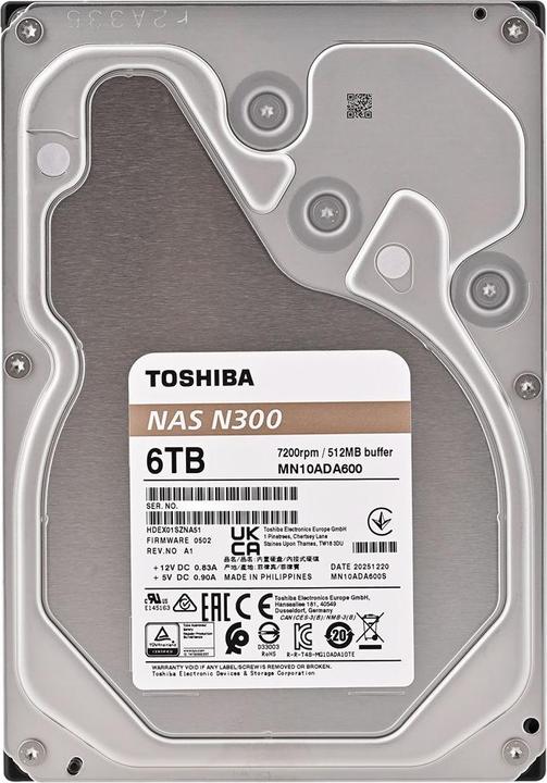 Image du produit Toshiba N300 (6 To, 3.5")