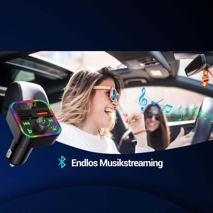 Actual product image Casativo FM Transmitter mit Bluetooth 5 und Freisprechfunktion