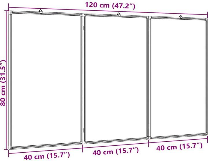 Produktbild vidaXL magnetisches Whiteboard