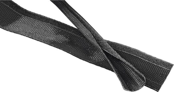 Produktbild Hama Flexibler Gewebe-Kabelschlauch, universal, 20 - 40 mm, 1,8 m, Schwarz (Kabelschlauch, 180 cm)