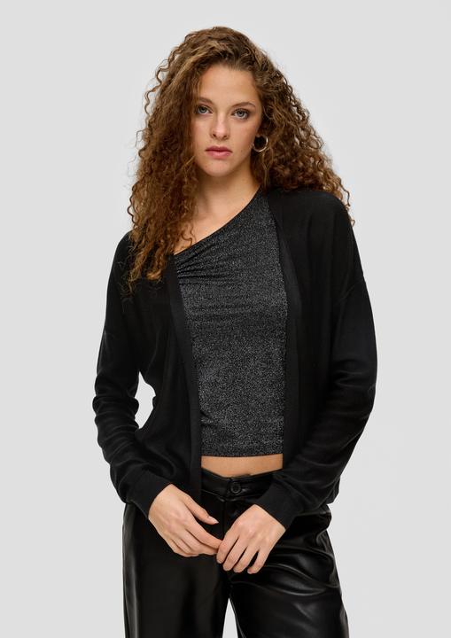 Actual product image s.Oliver Strickjacke Strickjacke mit Rippblende (XS)