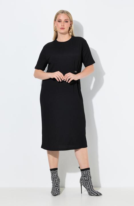 Produktbild Ulla Popken Midikleid, Struktur, Rundhals, Oversized, Halbarm (62)