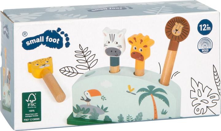 Actual product image small foot Steckspiel hüpfende Tiere „Safari“