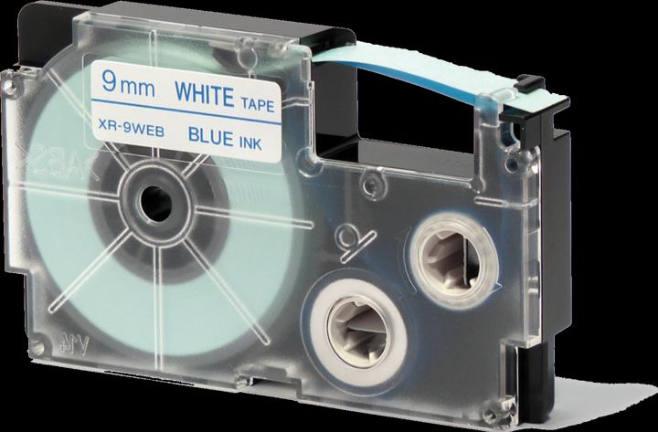 Produktbild Casio Schriftband für Label Printer, 9 mm breit, 8 m lang blau auf weiss (XR-9WEB) (0.90 cm, Blau)