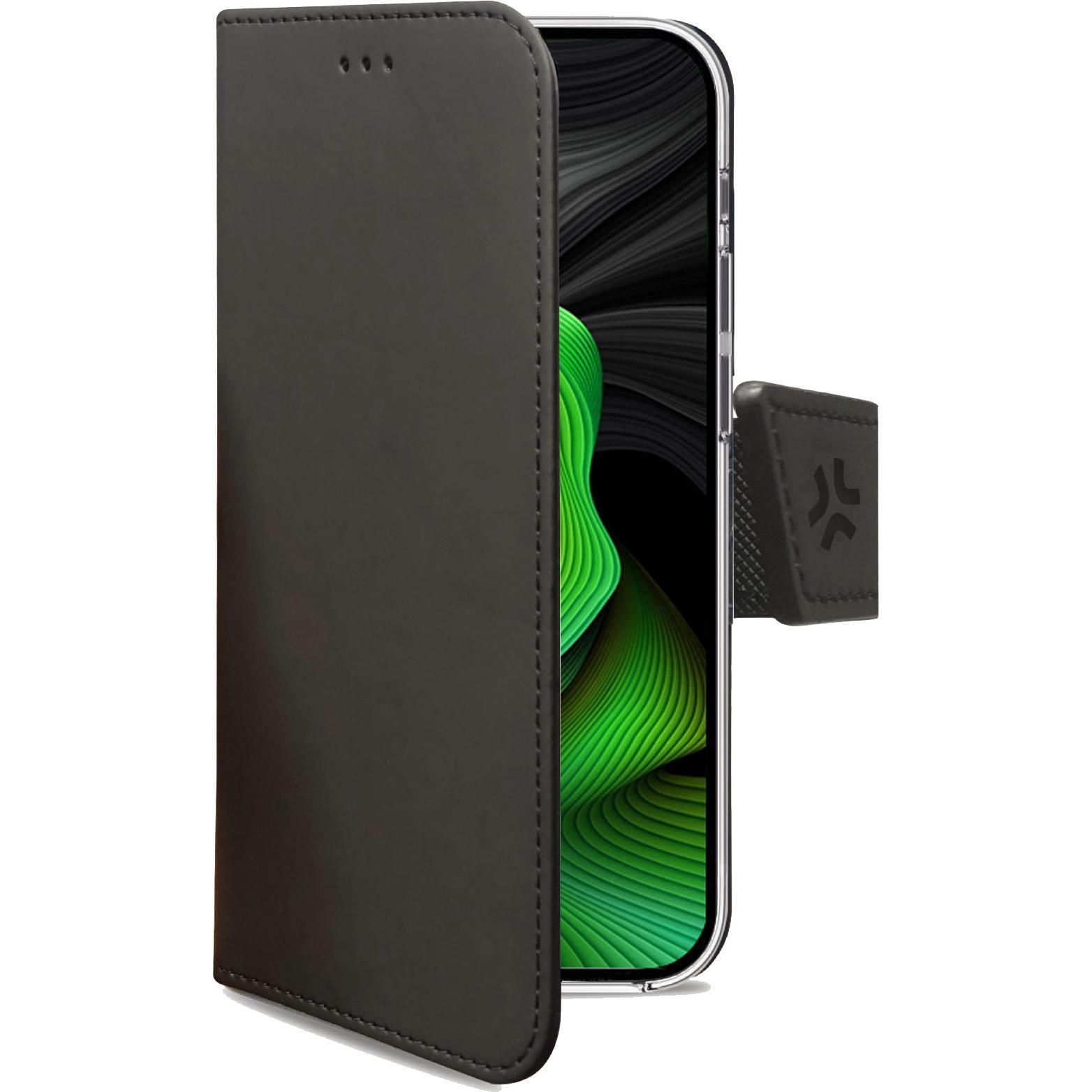 Celly Nero Custodia Wally Per Iphone 15 Pro Bk (Apple Iphone 15 Pro), Cover Smartphone,