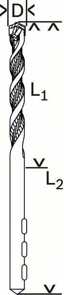 Produktbild Bosch Professional Zubehör Betonbohrer CYL-5, Blue Granite, 8 x 200 x 250 mm (8 mm)