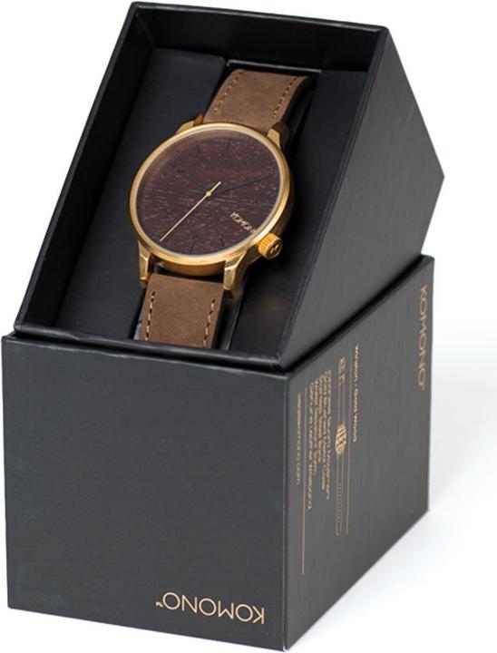 Produktbild Komono The Winston Gold Wood (Analoguhr, 41 mm)
