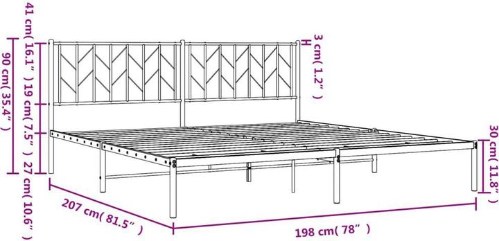Image du produit vidaXL Bettgestell (193 x 203 cm)