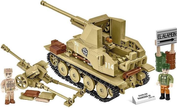 Produktbild Cobi Historical Collection 3131 - Sd.Kfz.139 Marder III, Bausatz 1:35, 486 Klemmbausteine, 2 Figuren