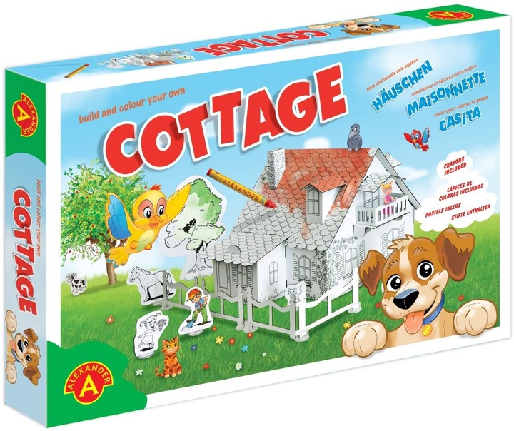 Image du produit Alexander COTTAGE - Kit de bricolage et de peinture 3D Maison et chien