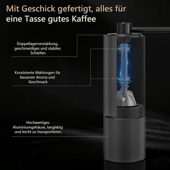 Produktbild Ruycllo Manuelle Kaffeemühle mit 30 Mahlstufen