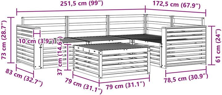 Produktbild vidaXL Outdoor-Sofa