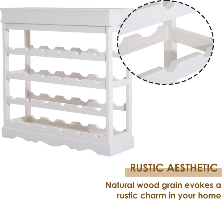 Actual product image Homcom Nostalgia wine rack (70 x 22.5 x 70 cm)