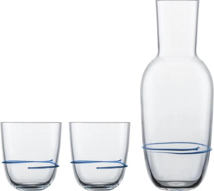 Zwiesel 1382 CARAFE 0.75 + 2 TUMBLERS 42 AURA BLUE (0.52 l)
