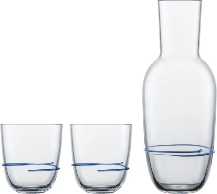 Zwiesel 1382 KARAFFE 0,75 + 2 BECHER 42 AURA BLAU (0.52 l)