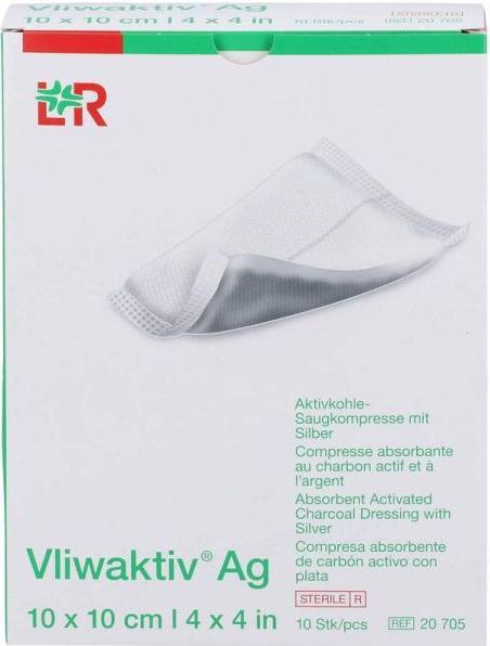 Produktbild Vliwaktiv Ag Aktivkohle Verband steril