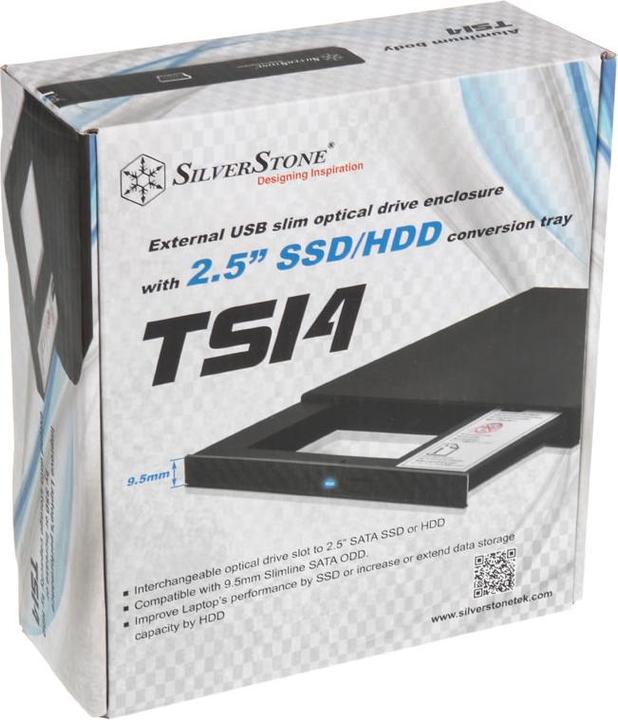 Actual product image Silverstone Treasure TS14 - Drive bay adapter - 5.25" Slim Line to 2.5" (13.3 cm Slim