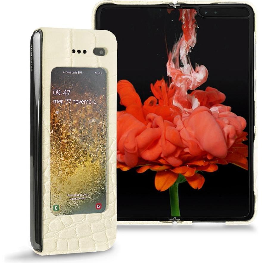 Noreve Lederschutzhülle (Samsung Galaxy Fold), Smartphone Hülle, Weiss