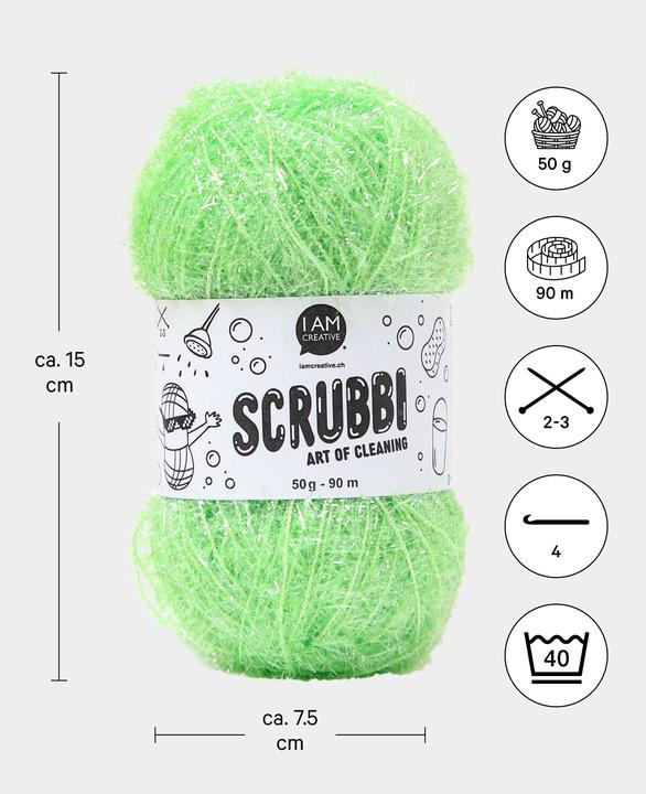 Actual product image I Am Creative Scrubbi dishwashing sponge yarn (96 m)